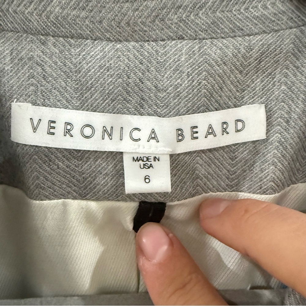 Veronica Beard Blazer Hudson Elbow Patch in Grey - Picture 5 of 8